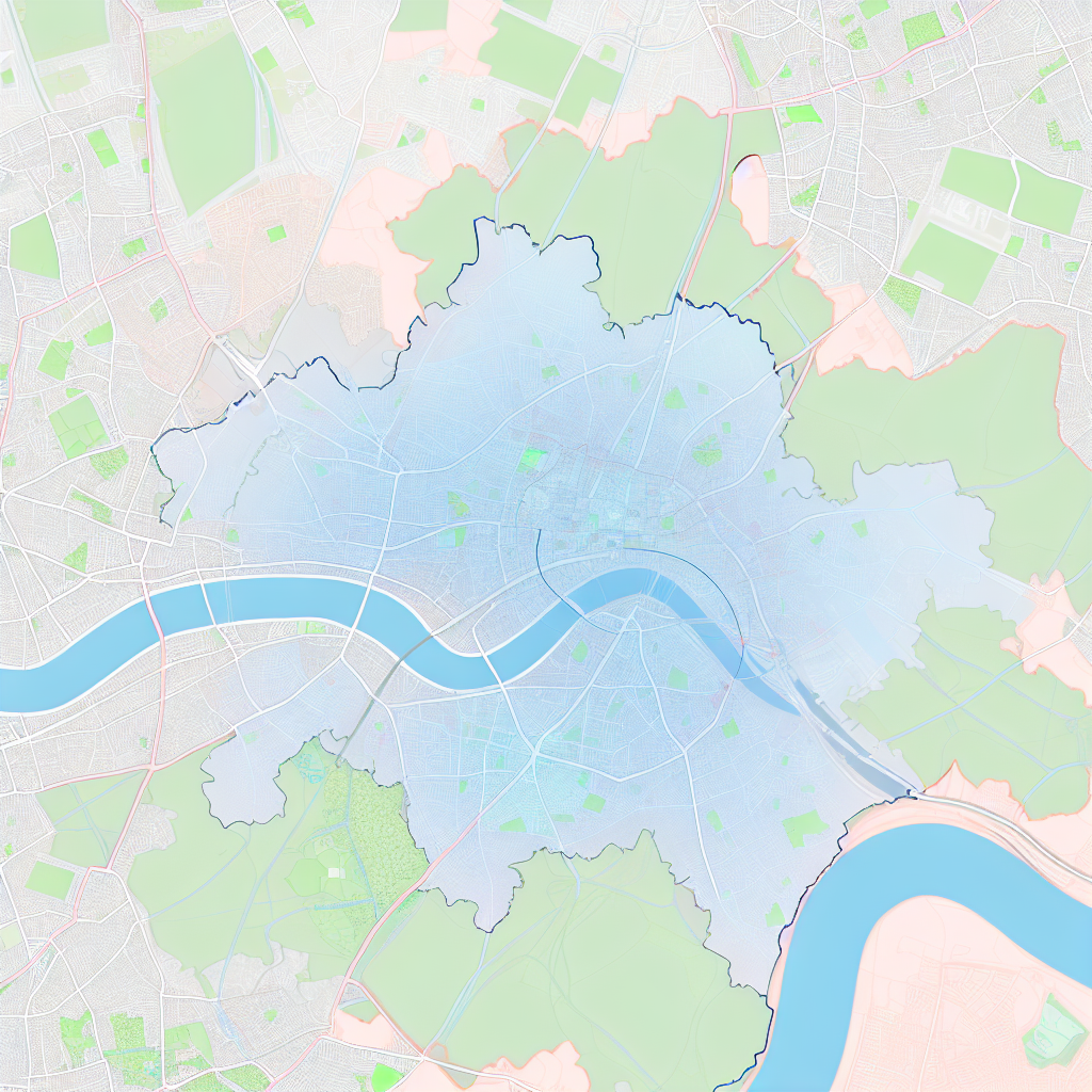 Map of London Water Delivery Service Area